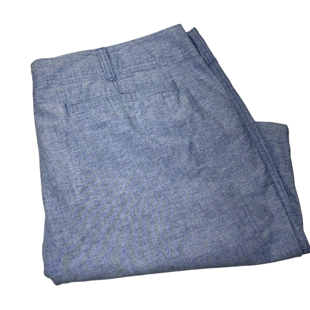 Urban Pipeline Shorts Mens 38 Blue Cotton Flat Front Casual Summer Chambray